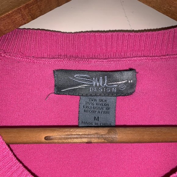 Super Cute & Fun SML Design 1950s-inspired Cardigan with Martini Glass Print - Picture 4 of 6